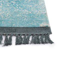 AKARSU - Vloerkleed - Blauw - 140 x 200 cm - Viscose