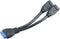 Akasa USB-kabel USB 3.2 Gen1 (USB 3.0 / USB 3.1 Gen1) Shrouded header 19-polig, USB-A bus 0.15 m Zwart Vergulde steekco