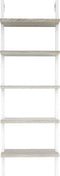 Wandrek ladder boekenkast Stoer - industrieel metaal hout - 184 cm hoog - wit