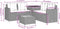 vidaXL - Tuinbank - met - tafel - en - kussens - L-vormig - poly - rattan - beige