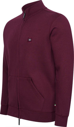 Cappuccino Italia Fleece Zip Jack - Heren Vest - Katoen Polyester - Burgundy - Maat XL