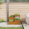 vidaXL - Tuinplanter - 100x100x60 - cm - Verweerd - Staal