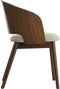 Niebla eetkamerstoel - hout bruin+beige