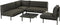 Mica Decorations Celo Loungebank Hoekelement - L83 x B83 x H78 cm - Metaal - Zwart