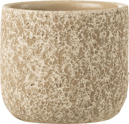 J-Line bloempot Ruw - keramiek - beige - small - Ø 15.00 cm