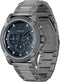 HUGO HU1530298 #IMPRESS FOR HIM Heren Horloge - Chronograaf - Mineraalglas - Staal - Grijs - 46 mm breed - Quartz - Vouw/Vlindersluiting