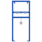 vidaXL - Verborgen - Montageframe - voor - Wastafel - 50x112-136 - cm - Staal