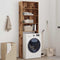 vidaXL - Wasmachinekast - 64x24x190 - cm - oud - houtkleurig
