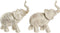 Decoratieve figuren DKD Home Decor Olifant Beige Gouden Hars Koloniaal (25 x 11,8 x 25 cm) (2 Stuks)