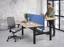 Akoestisch wand Professional voor duo bench breed 160CM hoog 70CM kleur wolvilt Donkerblauw TA06