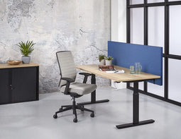 Akoestisch wand Professional voor vrijstaande werkplek breed 120CM hoog 70CM kleur wolvilt Oranje TA16 kleur beugel Wit (RAL9010)