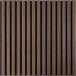 Akoestisch Wandpaneel Gerookt Eiken - 2 Stuks - 60 x 60 x 2.2 cm - Lattenwand