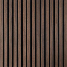 Akoestisch Wandpaneel Gerookt Eiken - 280 x 60 x 2.2 cm - Lattenwand