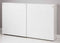 Akoestische schuifdeurkast breed 200CM diep 48CM hoogte 122CM bladkleur Halifax Eiken framekleur Antraciet (Ral 7016)