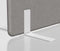 Akoestische wand Lucia breed 140CM hoog 120CM kleur lucia Steen rood PO04 kleur beugel Aluminium (RAL9006)