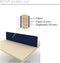 Akoestische wand Lucia breed 160CM hoog 120CM kleur lucia Steen rood PO04 kleur beugel Zwart (RAL9005)