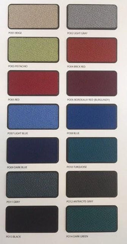 Akoestische wand Lucia breed 160CM hoog 80CM kleur lucia Licht blauw PO07 kleur beugel Aluminium (RAL9006)