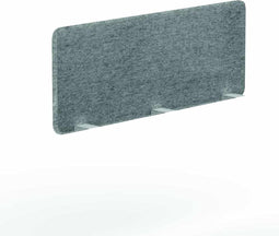 Akoestische wand Wolvilt breed 120CM hoog 140CM kleur wolvilt Licht Antraciet WV12 kleur beugel Zwart (RAL9005)