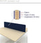 Akoestische wand Wolvilt breed 160CM hoog 160CM kleur wolvilt Antraciet WV15 kleur beugel Zwart (RAL9005)
