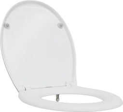 vidaXL - Snelle - Ontgrendelbare - Toiletzitting - met - Zachte - Sluiting - Duroplast - Wit