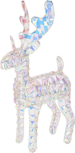 Christmas Decorations Kerstverlichting figuur -rendier - regenboog gekleurd- 37 cm - 50 leds - warm wit