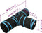 vidaXL Kattentunnel 3-voudig 90 cm polyester zwart en blauw