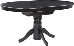 AKRON - Uitschuifbare eettafel - Zwart - 106/150 x 106 cm - MDF