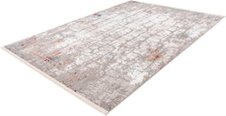 Akropolis 125 Gray / Lachsrosa 80× 150cm - Contemporary Soft Rug