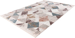 Akropolis 225 Gray / Lachsrosa 120× 180cm - Contemporary Soft Rug