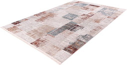 Akropolis 425 Gray / Lachsrosa 80× 150cm - Contemporary Soft Rug