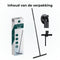 AKSA Home® Vloertrekker met Raamwisser - Douchewisser - Trekker Douche - RVS Vloerwisser - met Steel - Zwart