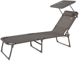 Aktive Opvouwbare Ligstoel Met Parasol 193 x 53 x 30 cm
