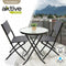 Aktive Set Terrastafel + 2 Stoelen Zilver D60 x H71 cm