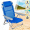 Aktive Textile 62x60x90 Cm Hoge Strandstoel Blauw