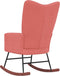 vidaXL - Schommelstoel - fluweel - roze