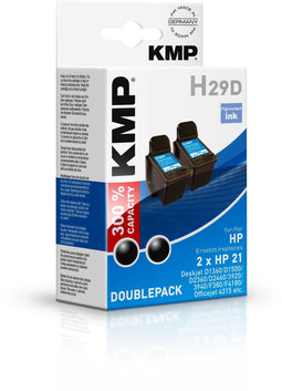 KMP H29D - Inktcartridge - Pigmentbasis - Zwart (2 stuks)