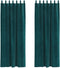 vidaXL - Zwarte - Verduisteringsgordijnen - met - Hanglussen - 2 - stuks - Donkergroen - Velvet