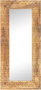 vidaXL - Spiegel - handgesneden - 110x50x2,5 - cm - massief - mangohout