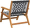 vidaXL - Ligbedden - 2 - stuks - Zwart - en - Wit - 76x67x73 - cm - Massief - Acaciahout
