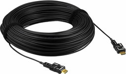 High Speed HDMI Kabel HDMI Micro-Connector Male / HDMI-Connector + USB Micro-B Female - HDMI Micro-Connector Male / HDMI-Connector + USB Micro-B Female 100 m Zwart