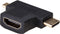 Akyga AK-AD-23 tussenstuk voor kabels HDMI miniHDMI / microHDMI Zwart