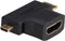 Akyga AK-AD-23 tussenstuk voor kabels HDMI miniHDMI / microHDMI Zwart