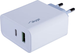 Akyga AK-CH-14 GSM-lader USB-C, USB-A Wit