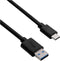 Akyga USB-kabel USB-A stekker, USB-C stekker 1.00 m Zwart AK-USB-15