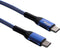 Akyga USB-kabel USB-C stekker, USB-C stekker 1.00 m Blauw AK-USB-37