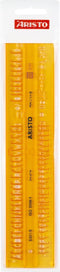 Aristo lettersjabloon - afmetingen 180x40mm - letterhoogte 5mm - H-profiel - oranje transparant - AR-5301/5