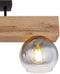 Globo Moitas - Plafonniere - 3 lichtpunten - Hout - Naturel - E27 - 15656-3D