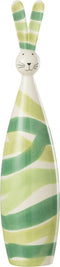 J-Line decoratie Konijn Lijnen Dolomiet - keramiek - groen - large - paasdecoratie