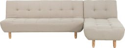 ALSTEN - Hoekslaapbank - Beige - Linkerzijde - 257 cm - Polyester