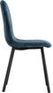 Refurna - Eetkamerstoel Minsk Velvet Petrol Set van 2